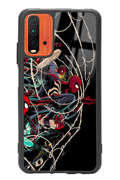 Spoyi Xiaomi Redmi 9T Spider Earth Tasarımlı Glossy Telefon Kılıfı