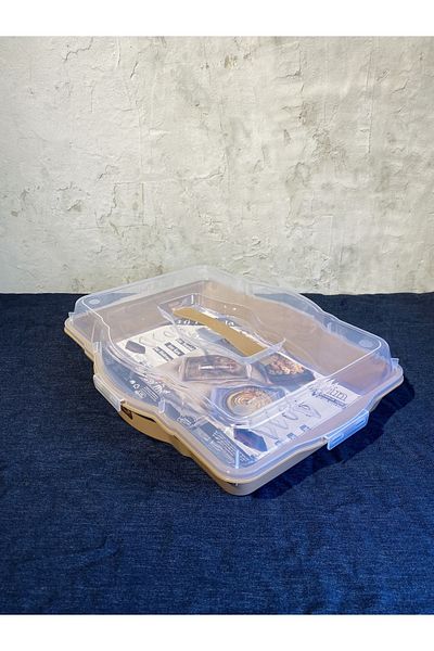 Bursev 1104 03 Trio - Cake/Borcam Carrying Container, Hayat Home, 3 Products in 1