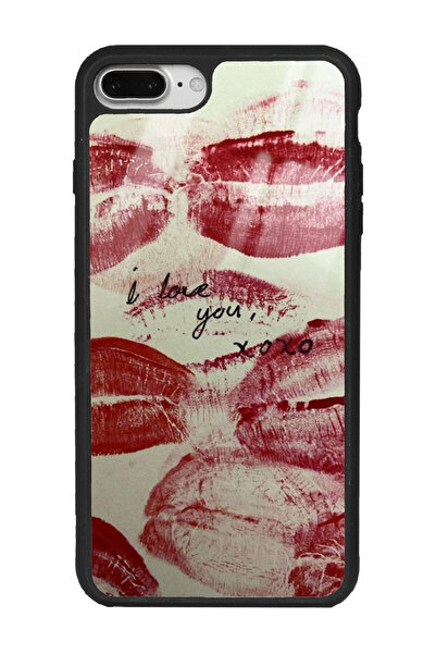 Spoyi iPhone 7 Plus - 8 Plus I Love You Tasarımlı Glossy Telefon Kılıfı