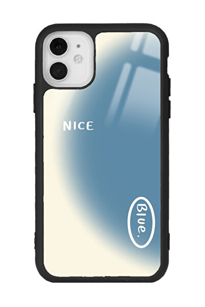 Spoyi iPhone 11 Nice Blue Tasarımlı Glossy Telefon Kılıfı