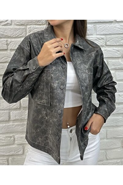 Lustrin Eskitme Deri Cepli Gömlek