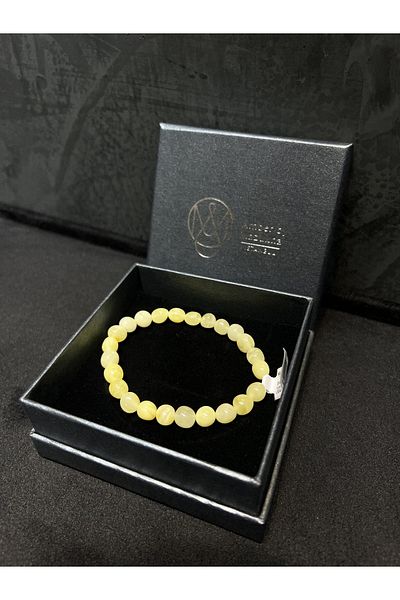 Amber by Mazukna Milk Color Flexible Fishing Line - Free Cut, Drop Amber Bracelet, Junior and Adult Certified