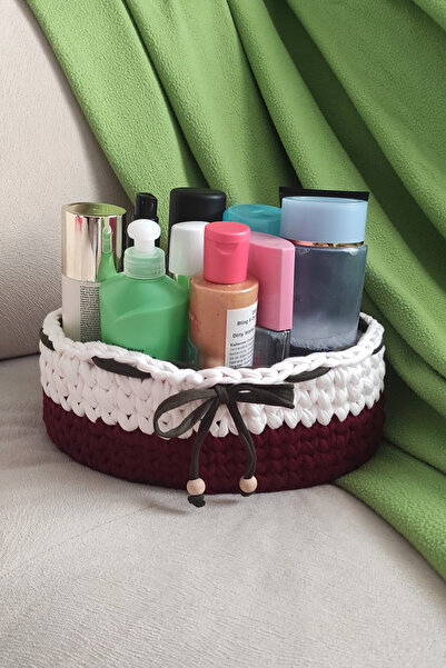 nftart.design حمام مصنوع يدويًا من القطن الممشط وسلة تنظيم متعددة الأغراض