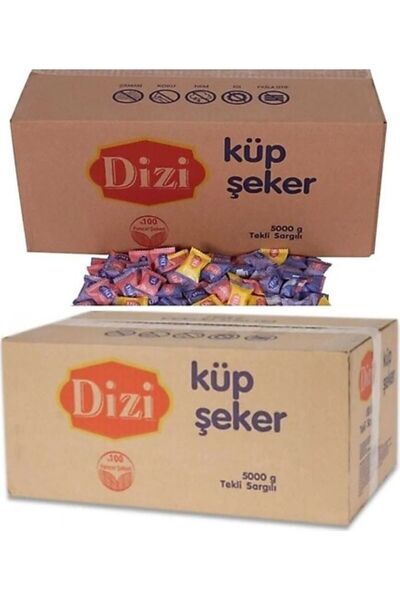 DİZİ TEK SARGILI KÜP ŞEKER 5000 GR × 2 ADET
