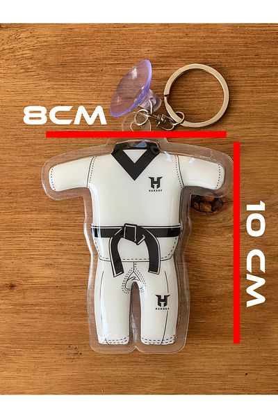 hakuof Μπρελόκ Taekwondo Karate Judo Μπρελόκ Taekwondo Επικάλυψη σιλικόνης 3 διαστάσεων