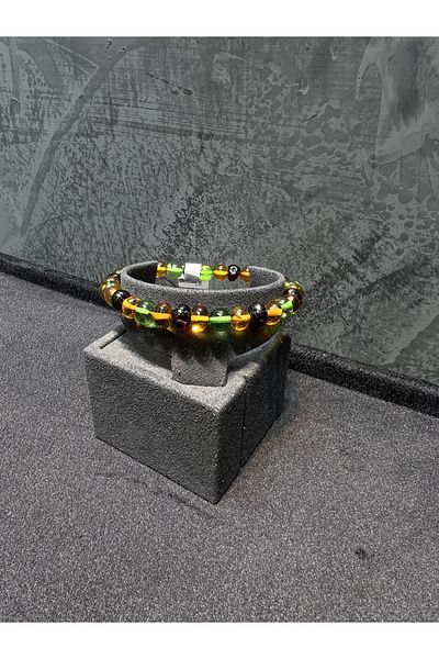 Amber by Mazukna Flexible and Free Cut Colorful Drop Amber Bracelet - Youth and Adult Certified