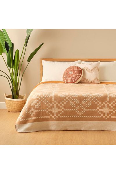 Bella Maison Blanket Lilith Cotton Double Light Brown (180X220 cm)