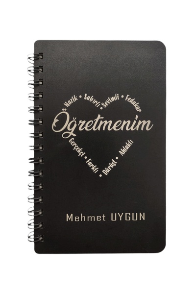 hepenuygun Kişiye Özel Öğretmenim Temalı Ahşap Kapaklı Defter