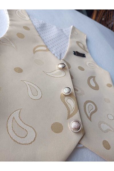 GallanD Boy's Vest Classic Special Day Wedding Birthday Gift Package Card Buttoned Lined Medium Thick