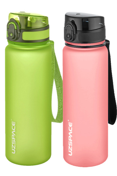 Uzspace طقم قارورة تريتان سعة 500 مل مكون من قطعتين - 14 خيارًا مختلفًا للألوان
