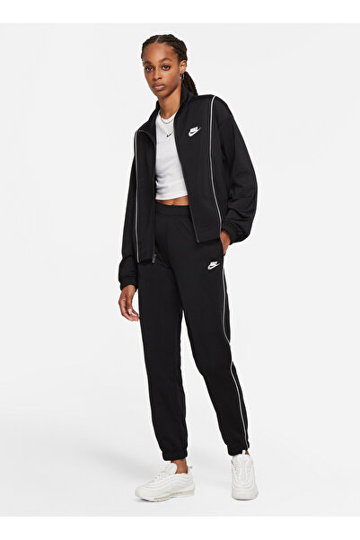 Nike Düz Siyah Kadın Eşofman Takımı DD5860-011 W NSW ESSNTL PQE TRK SUI