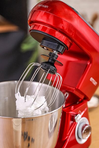 Emsan Kırmızı Stand Mikser Mutfak Şefi 6 Hız Kademeli 1300w 5 Lt