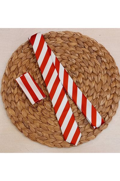 DOĞAÇ GİYİM Boy's Striped Tie Red Standard