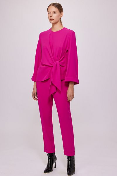 Berr-ın Classic Trousers with Elastic Waist Fuchsia