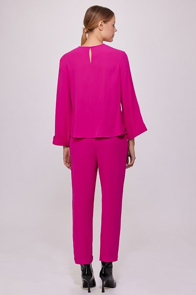 Berr-ın Classic Trousers with Elastic Waist Fuchsia