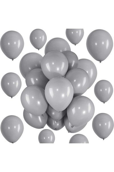 Partimarka Pastel Color Gray Balloon 10 Pieces