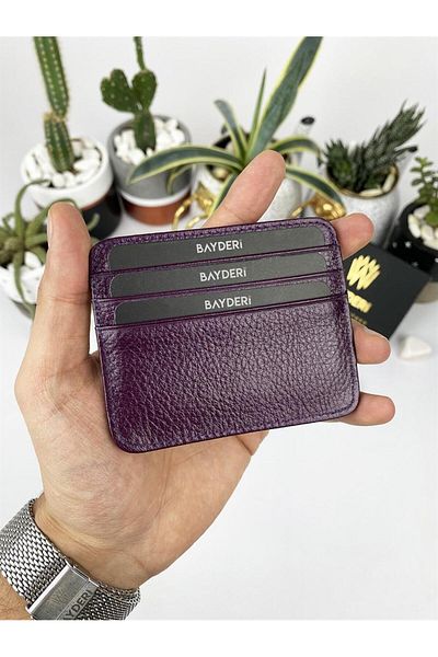 BAYDERİ Catsby Genuine Leather Card Holder
