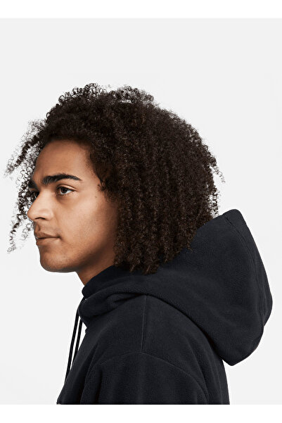 Nike Kapüşon Yaka Siyah - Gri - Gümüş Erkek Sweatshırt DQ4896-010 M CLUB+ FLC WNTR PO HD