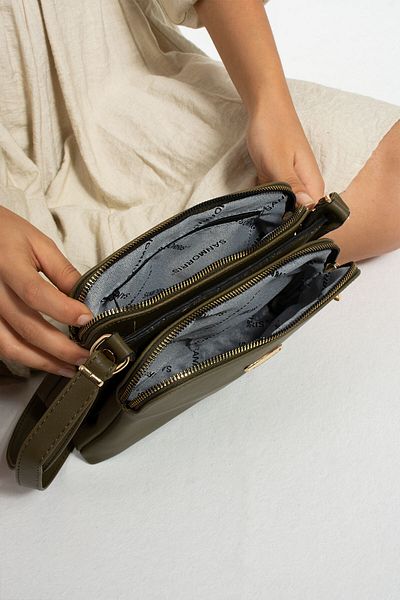 YOGII Geantă de umăr pentru femei model Havana, impermeabilă, din piele artificială de calitate