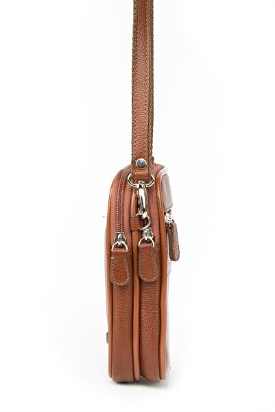 BAYDERİ Andre Genuine Leather Polite Double Eyed Men's Shoulder Bag