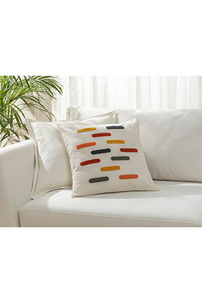 English Home Husă de pernă naturală Zaza Punch brodata