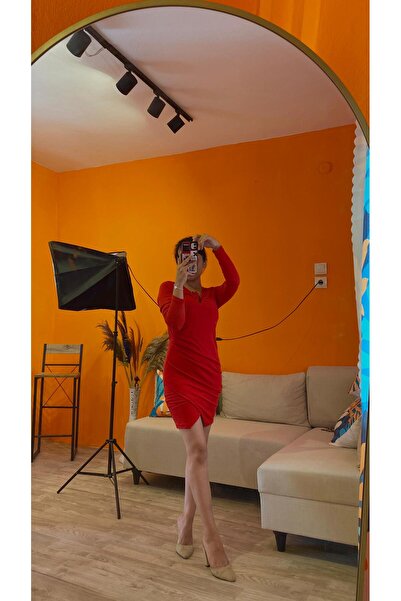 Byuugen Kırmızı penye elbise