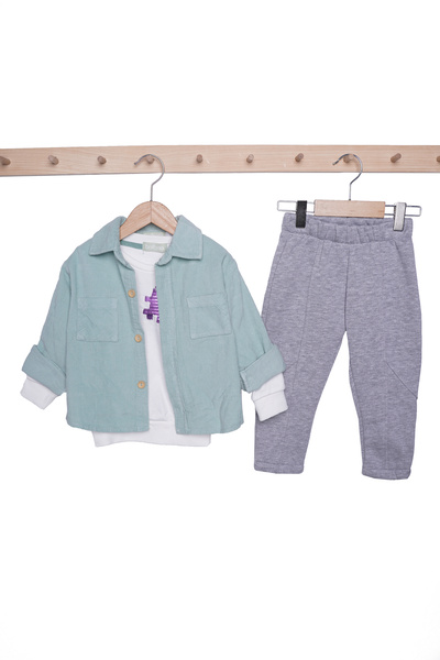 Rise Raba Girl's Long Sleeve Pocket Jacket Long Sleeve Embroidered Top and Sw...