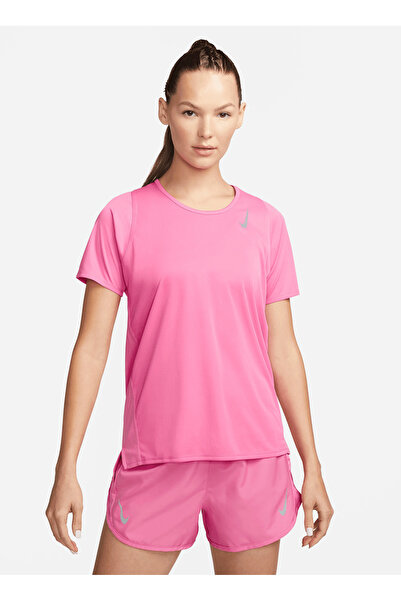 Nike Велосипедна комір Прямий Червоний - Рожевий Жіночий футболка DD5927-684 ...