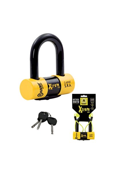 motostart Auvray Xtrem Mini U Disk Kilidi Sra Sertifikalı 52x65 mm + Hatırlatma Kablosu