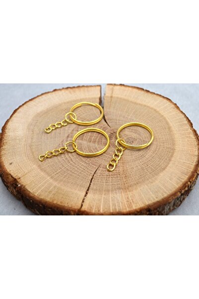 FlowerAksesuar 100 ADET - 25 mm ZİNCİRLİ ANAHTARLIK HALKASI, ANAHTARLIK ZİNCİ...