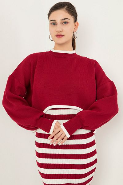 PULLIMM Tricotaj cu dungi Costum dublu ARD2696