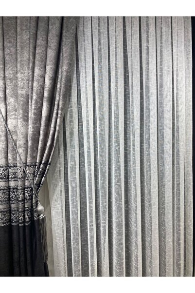 Epay Gold Kırçıllı Keten / Kaliteli / Ütü İstemez Tül Perde (1,2) Seyrek Pile