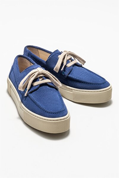 Elle Shoes Mavi Deri Kadın Günlük Ayakkabı