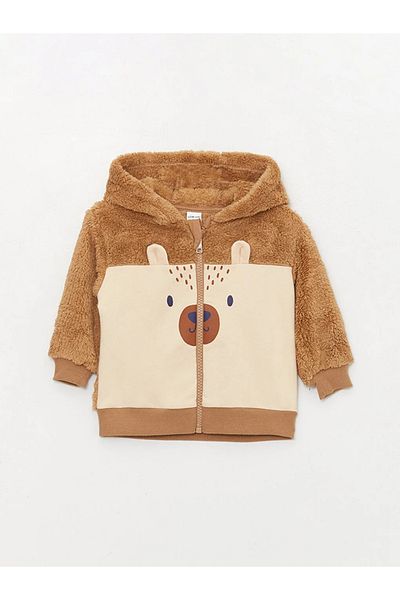 LC Waikiki LCW baby Hooded Long Sleeve Printed Baby Boy 2-Piece Set
