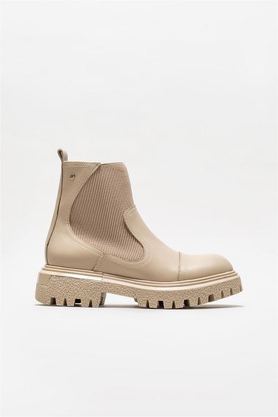 Elle Shoes Mink Leather Women's Casual Boots