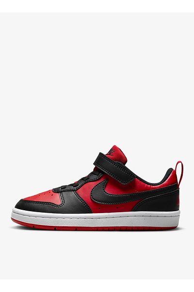 Nike Children's Black - Red Walking Shoes DV5457-600 COURT BOROUGH LOW PS