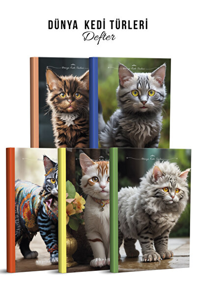 YAPAY ZEKA SANAT دفاتر القطط العالمية مخططة