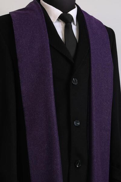 Esgue Viscose Purple Melange Plain Scarf
