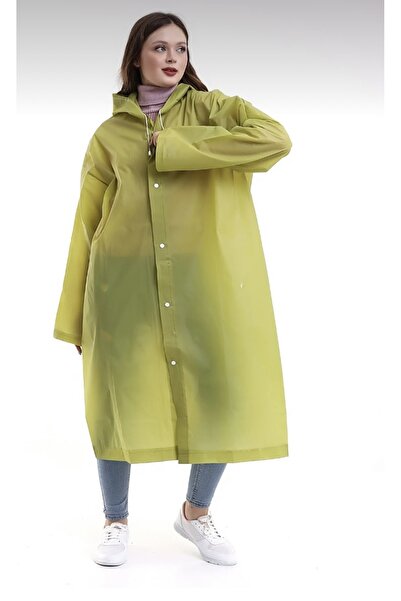 Bosile Kadın Erkek Yağmurluk Şemsiye Kapüşonlu Çıtçıtlı Eva Siyah Yağmurluk