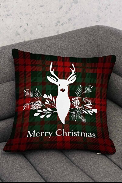 Hayal Dekoratif Новорічна декоративна подушка з цифровим принтом у вигляді оленя, 2 штуки