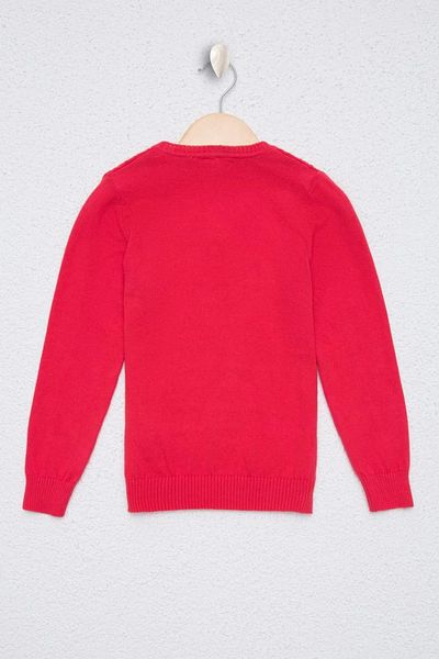 U.S. Polo Assn. Pulover de bază fuchsia pentru fete