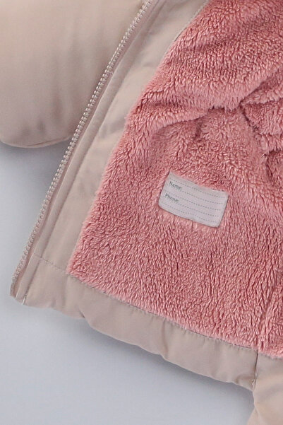 Genel Markalar Trend Sevimli Baby Oyuncak Tavşan Içi Kürklü Soft Kumaş Cepli Kapüşonlu Kışlık Mont-