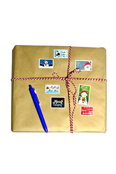 Vice New Year Themed Stamp Label - 90 pcs Merry Christmas Vintage Labels - New Year Packaging Label