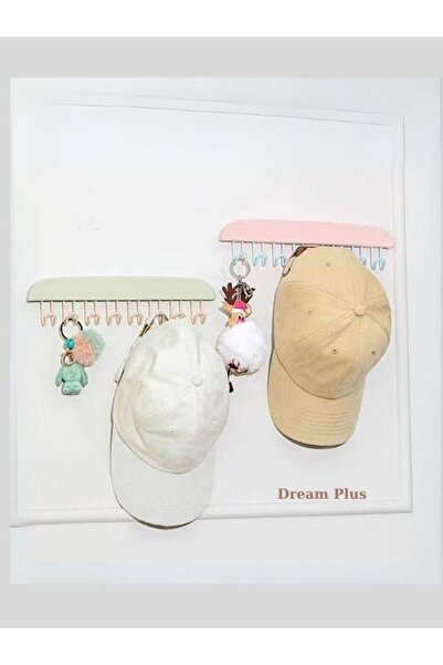 Dream Plus 8 Kancalı Çok Amaçlı Yapışkanlı Askı İç Çamaşırı Askısı Banyo Askısı Takı Organizer