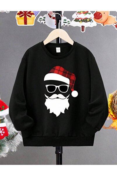 MAGORS Dječja majica sa okruglim izrezom, 3-nitni flis, božićni i novogodišnj...