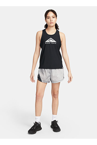 Nike Siyah - Gri - Gümüş Kadın Regular Fit Şort DX1021-010 W NK TRAIL RPL MR 3 BR