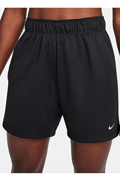 Nike Siyah - Gri - Gümüş Kadın Şort DX6024-010 W NK ATTACK DF MR 5IN SH