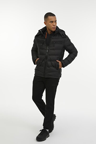 lumberjack ML EVEREST COAT 3PR Siyah Erkek Kısa Kaban