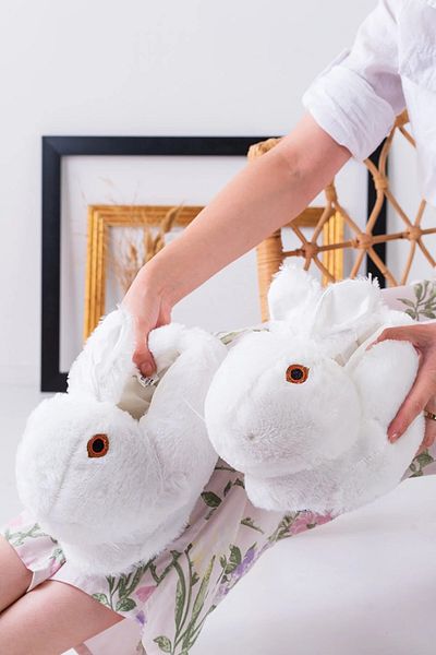 SUNSTEP Γυναικείες βελούδινες παντόφλες Winter Rabbit