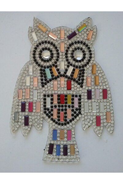 Armada رقعة على شكل بومة مرصعة بالأحجار الملونة قابلة للالتصاق بالحديد هوت في...